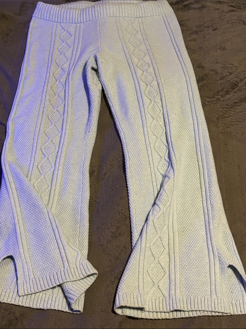 wild fable Light Blue Cable-Knit Sweater Pants